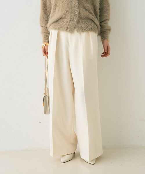 Rouge vif la cle / ルージュ・ヴィフ ラクレ パンツ | 【一部店舗限定】【3サイズ展開】ベルト付きハイウエストタックパンツ | 詳細3