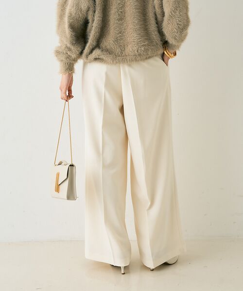 Rouge vif la cle / ルージュ・ヴィフ ラクレ パンツ | 【一部店舗限定】【3サイズ展開】ベルト付きハイウエストタックパンツ | 詳細4