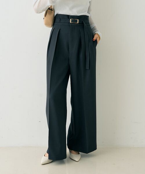 Rouge vif la cle / ルージュ・ヴィフ ラクレ パンツ | 【一部店舗限定】【3サイズ展開】ベルト付きハイウエストタックパンツ | 詳細20