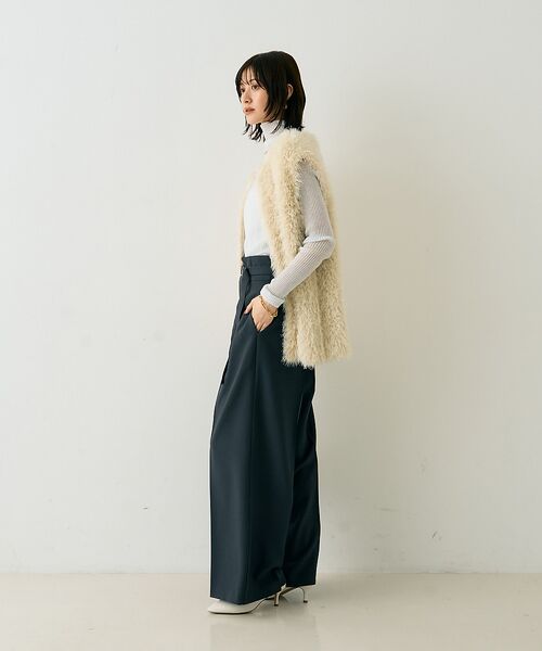 Rouge vif la cle / ルージュ・ヴィフ ラクレ パンツ | 【一部店舗限定】【3サイズ展開】ベルト付きハイウエストタックパンツ | 詳細24