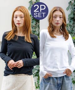 Rouge vif la cle / ルージュ・ヴィフ ラクレ Tシャツ | 【HANES/ヘインズ】【2枚組】クルーネックロングスリーブTシャツ 5.3oz
