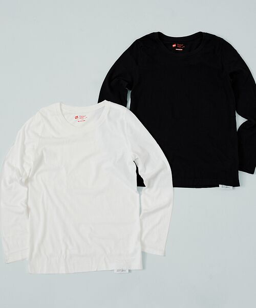 Rouge vif la cle/ルージュ・ヴィフ ラクレ 【HANES/ヘインズ】【2枚組】クルーネックロングスリーブTシャツ 5.3oz その他 L Rouge vif la cle/ルージュ・ヴィフ ラクレ 【HANES/ヘインズ】【2枚組】クルーネックロングスリーブTシャツ 5.3oz その他 L