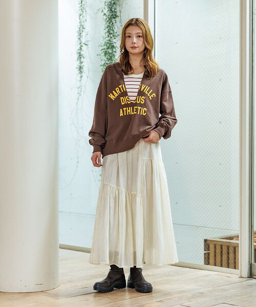 Rouge vif la cle / ルージュ・ヴィフ ラクレ スウェット | 【DISCUS/ディスカス】裏毛スキッパーUネックスウェット/トップス/スウェッ | 詳細2