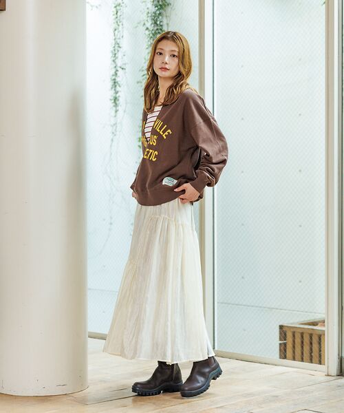 Rouge vif la cle / ルージュ・ヴィフ ラクレ スウェット | 【DISCUS/ディスカス】裏毛スキッパーUネックスウェット/トップス/スウェッ | 詳細4