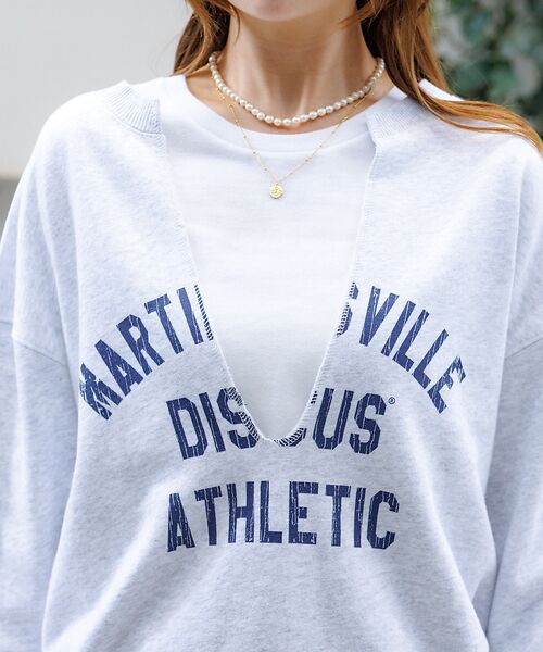 Rouge vif la cle / ルージュ・ヴィフ ラクレ スウェット | 【DISCUS/ディスカス】裏毛スキッパーUネックスウェット/トップス/スウェッ | 詳細13