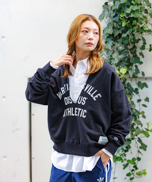 Rouge vif la cle / ルージュ・ヴィフ ラクレ スウェット | 【DISCUS/ディスカス】裏毛スキッパーUネックスウェット/トップス/スウェッ | 詳細20