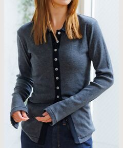 Rouge vif la cle / ルージュ・ヴィフ ラクレ カーディガン・ボレロ | 【Robert P.Miller / ロバートピーミラー】パネルリブカーディガン