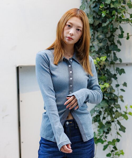 Rouge vif la cle / ルージュ・ヴィフ ラクレ カーディガン・ボレロ | 【Robert P.Miller / ロバートピーミラー】パネルリブカーディガン | 詳細2