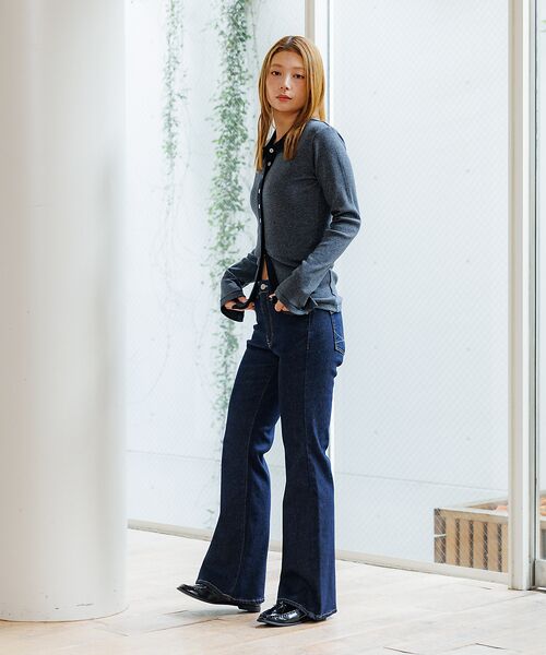 Rouge vif la cle / ルージュ・ヴィフ ラクレ カーディガン・ボレロ | 【Robert P.Miller / ロバートピーミラー】パネルリブカーディガン | 詳細11