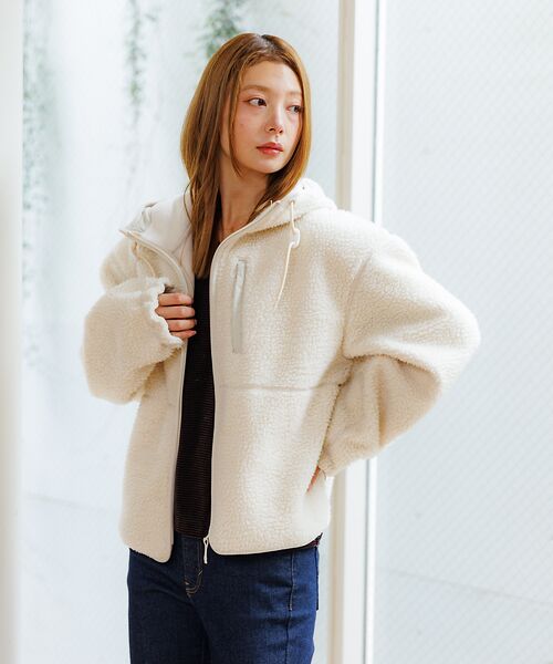 Rouge vif la cle / ルージュ・ヴィフ ラクレ パーカー | 【NANGA / ナンガ】BOA FLEECE ZIP HOODIE / ボアフ | 詳細3