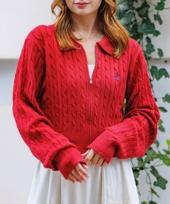 Rouge vif la cle / ルージュ・ヴィフ ラクレ カーディガン・ボレロ | 【BEVERY HILLS P.C/ビバリーヒルズポロクラブ】ケーブル編ポロカー