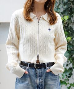 Rouge vif la cle / ルージュ・ヴィフ ラクレ カーディガン・ボレロ | 【BEVERY HILLS P.C/ビバリーヒルズポロクラブ】ケーブル編ポロカー