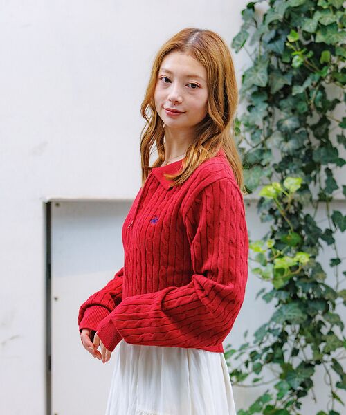 Rouge vif la cle / ルージュ・ヴィフ ラクレ カーディガン・ボレロ | 【BEVERY HILLS P.C/ビバリーヒルズポロクラブ】ケーブル編ポロカー | 詳細1