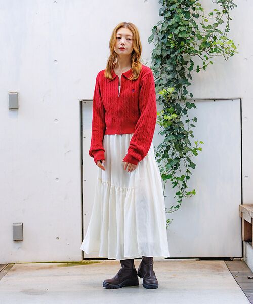 Rouge vif la cle / ルージュ・ヴィフ ラクレ カーディガン・ボレロ | 【BEVERY HILLS P.C/ビバリーヒルズポロクラブ】ケーブル編ポロカー | 詳細2