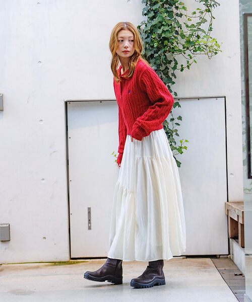 Rouge vif la cle / ルージュ・ヴィフ ラクレ カーディガン・ボレロ | 【BEVERY HILLS P.C/ビバリーヒルズポロクラブ】ケーブル編ポロカー | 詳細4