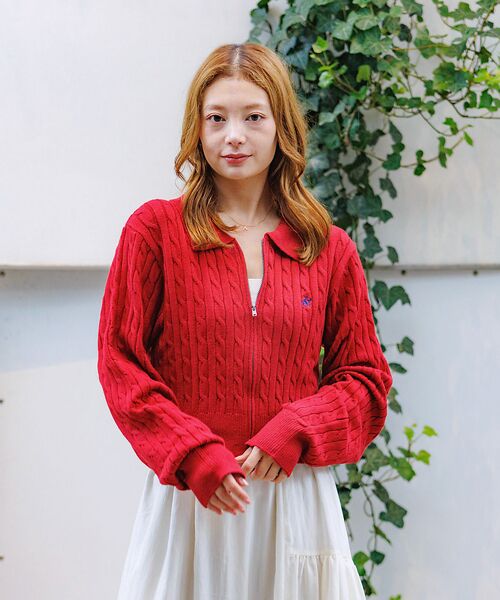Rouge vif la cle / ルージュ・ヴィフ ラクレ カーディガン・ボレロ | 【BEVERY HILLS P.C/ビバリーヒルズポロクラブ】ケーブル編ポロカー | 詳細5