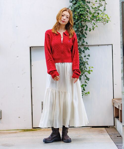 Rouge vif la cle / ルージュ・ヴィフ ラクレ カーディガン・ボレロ | 【BEVERY HILLS P.C/ビバリーヒルズポロクラブ】ケーブル編ポロカー | 詳細6