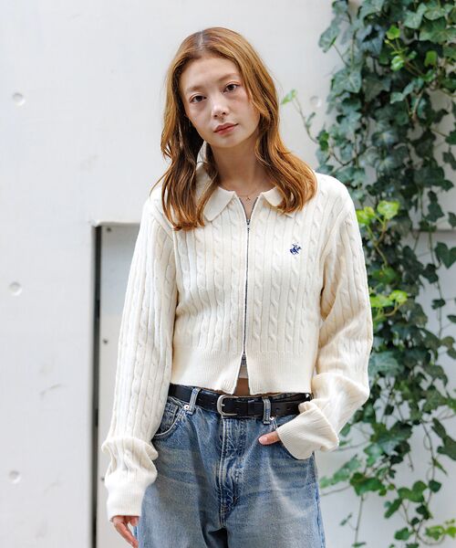 Rouge vif la cle / ルージュ・ヴィフ ラクレ カーディガン・ボレロ | 【BEVERY HILLS P.C/ビバリーヒルズポロクラブ】ケーブル編ポロカー | 詳細8