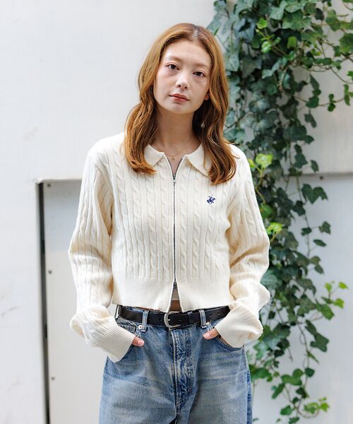 Rouge vif la cle / ルージュ・ヴィフ ラクレ カーディガン・ボレロ | 【BEVERY HILLS P.C/ビバリーヒルズポロクラブ】ケーブル編ポロカー | 詳細10