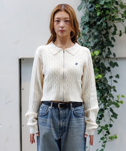 Rouge vif la cle / ルージュ・ヴィフ ラクレ カーディガン・ボレロ | 【BEVERY HILLS P.C/ビバリーヒルズポロクラブ】ケーブル編ポロカー | 詳細12