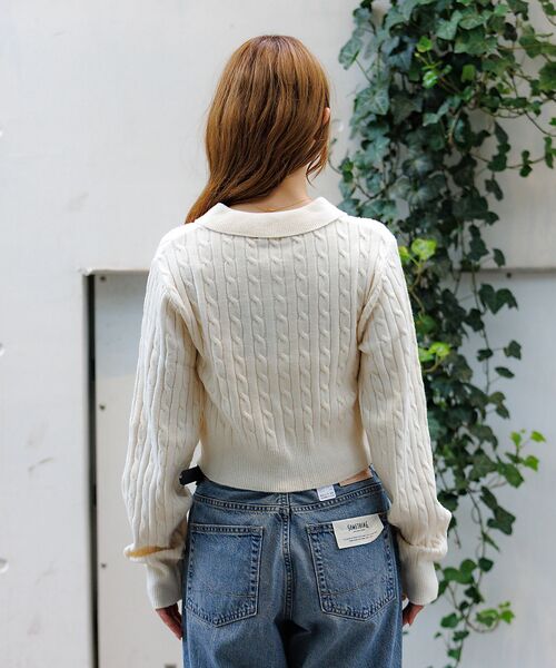 Rouge vif la cle / ルージュ・ヴィフ ラクレ カーディガン・ボレロ | 【BEVERY HILLS P.C/ビバリーヒルズポロクラブ】ケーブル編ポロカー | 詳細14