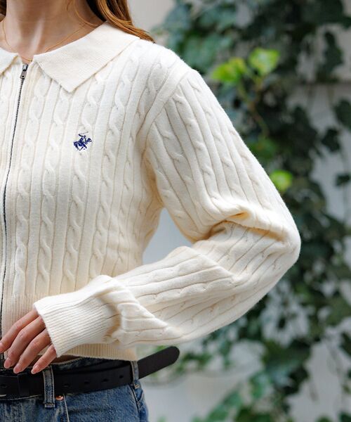 Rouge vif la cle / ルージュ・ヴィフ ラクレ カーディガン・ボレロ | 【BEVERY HILLS P.C/ビバリーヒルズポロクラブ】ケーブル編ポロカー | 詳細16