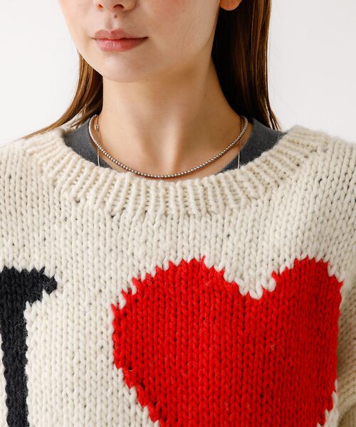 Rouge vif la cle / ルージュ・ヴィフ ラクレ ニット・セーター | 【THRIFTY LOOK/スリフティールック】ハンドニット / "I ♥LA" | 詳細10