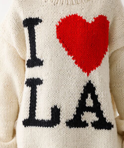 Rouge vif la cle / ルージュ・ヴィフ ラクレ ニット・セーター | 【THRIFTY LOOK/スリフティールック】ハンドニット / "I ♥LA" | 詳細12