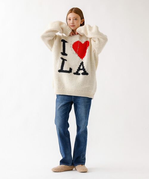 Rouge vif la cle / ルージュ・ヴィフ ラクレ ニット・セーター | 【THRIFTY LOOK/スリフティールック】ハンドニット / "I ♥LA" | 詳細3