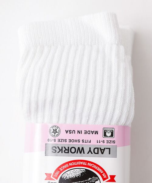 Rouge vif la cle / ルージュ・ヴィフ ラクレ ソックス | 【THE RAILROAD SOCK/レイルロードソック】3組ソックス/ホワイト | 詳細2