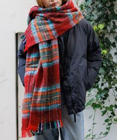 Rouge vif la cle / ルージュ・ヴィフ ラクレ マフラー・ショール・スヌード・ストール | 【Pierre Quioc / ピエールキオック】モヘア混チェックストール /