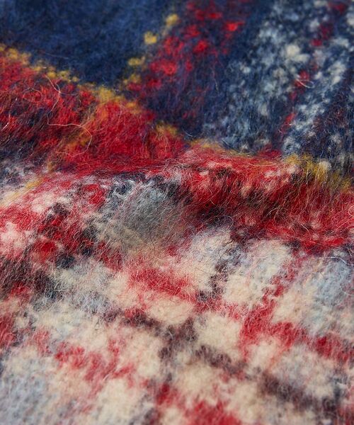 Rouge vif la cle / ルージュ・ヴィフ ラクレ マフラー・ショール・スヌード・ストール | 【Pierre Quioc / ピエールキオック】モヘア混チェックストール / | 詳細7