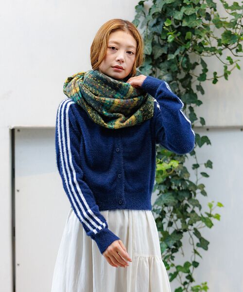 Rouge vif la cle / ルージュ・ヴィフ ラクレ マフラー・ショール・スヌード・ストール | 【Pierre Quioc / ピエールキオック】モヘア混チェックストール / | 詳細19