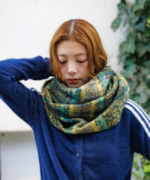Rouge vif la cle / ルージュ・ヴィフ ラクレ マフラー・ショール・スヌード・ストール | 【Pierre Quioc / ピエールキオック】モヘア混チェックストール / | 詳細20