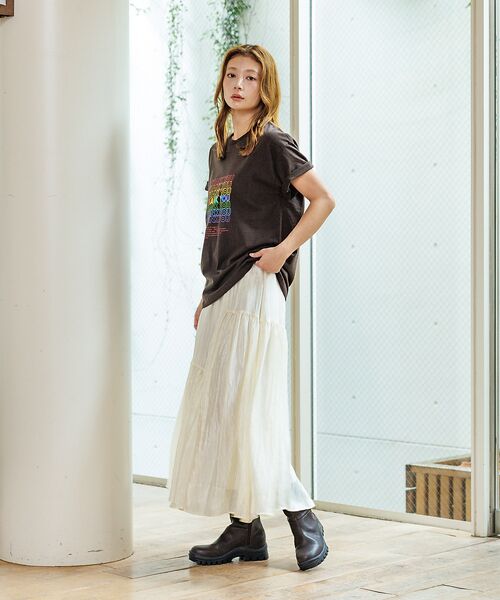 Rouge vif la cle / ルージュ・ヴィフ ラクレ Tシャツ | 【Le Melange/ル・メランジュ】カラフルロゴTシャツ/#8541001T | 詳細6