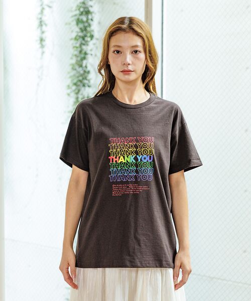 Rouge vif la cle / ルージュ・ヴィフ ラクレ Tシャツ | 【Le Melange/ル・メランジュ】カラフルロゴTシャツ/#8541001T | 詳細8