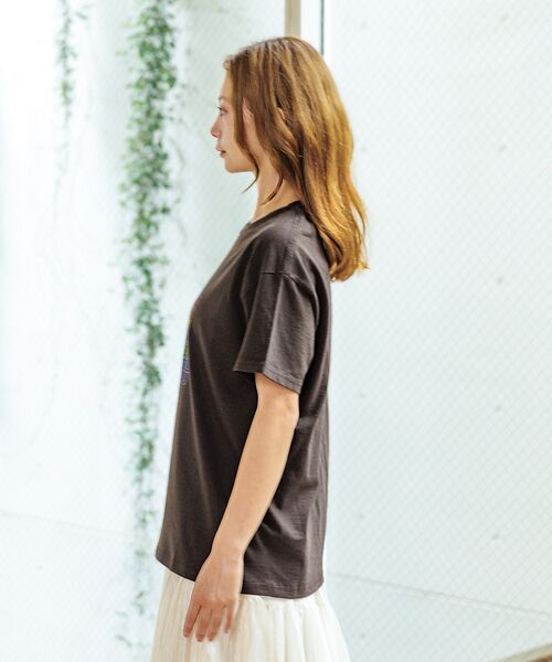 Rouge vif la cle / ルージュ・ヴィフ ラクレ Tシャツ | 【Le Melange/ル・メランジュ】カラフルロゴTシャツ/#8541001T | 詳細9