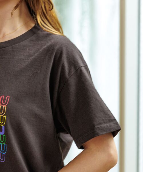 Rouge vif la cle / ルージュ・ヴィフ ラクレ Tシャツ | 【Le Melange/ル・メランジュ】カラフルロゴTシャツ/#8541001T | 詳細12