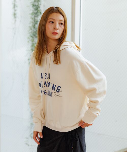 Rouge vif la cle / ルージュ・ヴィフ ラクレ スウェット | 【Le Melange/ル・メランジュ】ミニ裏毛フーディー/#8541008/裏 | 詳細1