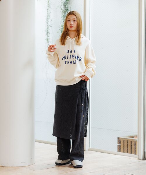 Rouge vif la cle / ルージュ・ヴィフ ラクレ スウェット | 【Le Melange/ル・メランジュ】ミニ裏毛フーディー/#8541008/裏 | 詳細2