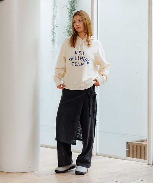 Rouge vif la cle / ルージュ・ヴィフ ラクレ スウェット | 【Le Melange/ル・メランジュ】ミニ裏毛フーディー/#8541008/裏 | 詳細3