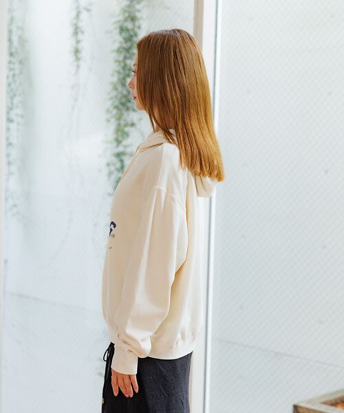 Rouge vif la cle / ルージュ・ヴィフ ラクレ スウェット | 【Le Melange/ル・メランジュ】ミニ裏毛フーディー/#8541008/裏 | 詳細5