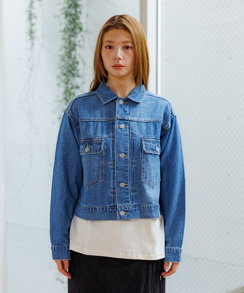 Rouge vif la cle / ルージュ・ヴィフ ラクレ ブルゾン | 【Le Melange/ル・メランジュ】80ozデニムジャケット/#854380 | 詳細4