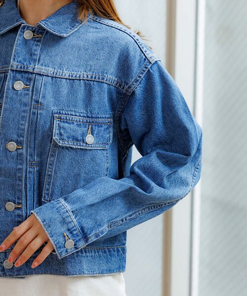 Rouge vif la cle / ルージュ・ヴィフ ラクレ ブルゾン | 【Le Melange/ル・メランジュ】80ozデニムジャケット/#854380 | 詳細8