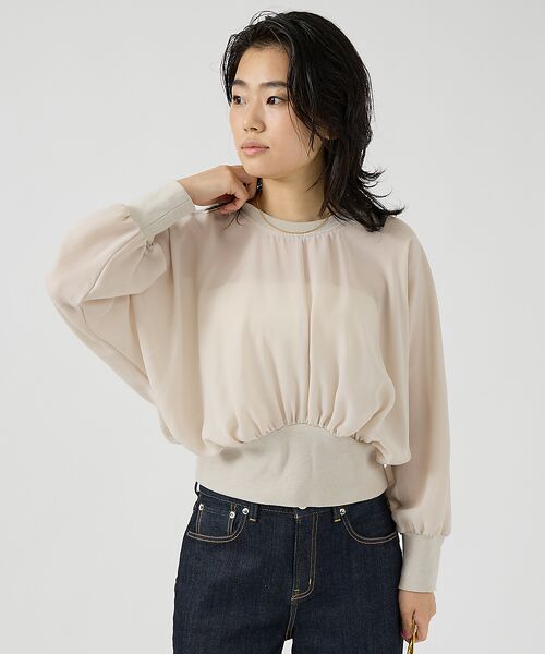 Rouge vif la cle / ルージュ・ヴィフ ラクレ シャツ・ブラウス | ストレッチジョーゼットブラウス | 詳細1