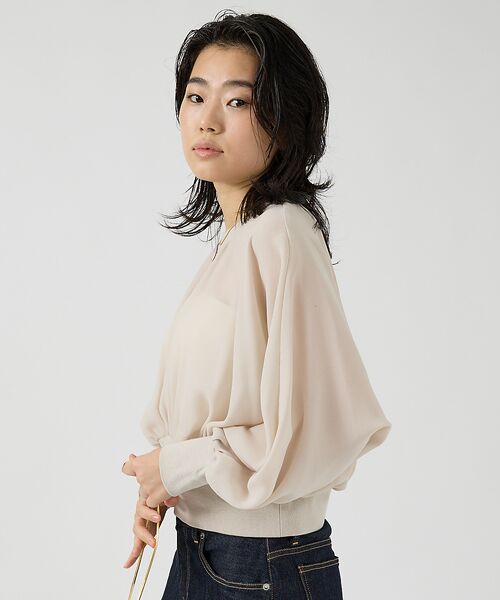 Rouge vif la cle / ルージュ・ヴィフ ラクレ シャツ・ブラウス | ストレッチジョーゼットブラウス | 詳細3