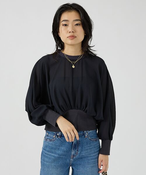 Rouge vif la cle / ルージュ・ヴィフ ラクレ シャツ・ブラウス | ストレッチジョーゼットブラウス | 詳細18