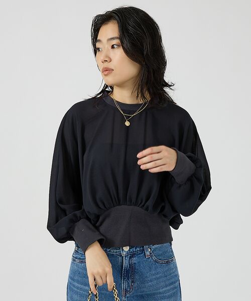 Rouge vif la cle / ルージュ・ヴィフ ラクレ シャツ・ブラウス | ストレッチジョーゼットブラウス | 詳細21