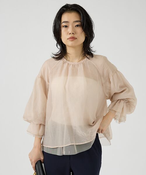 Rouge vif la cle / ルージュ・ヴィフ ラクレ シャツ・ブラウス | オーガンジーシアーブラウス | 詳細1