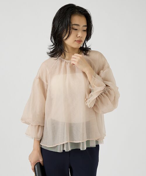 Rouge vif la cle / ルージュ・ヴィフ ラクレ シャツ・ブラウス | オーガンジーシアーブラウス | 詳細2